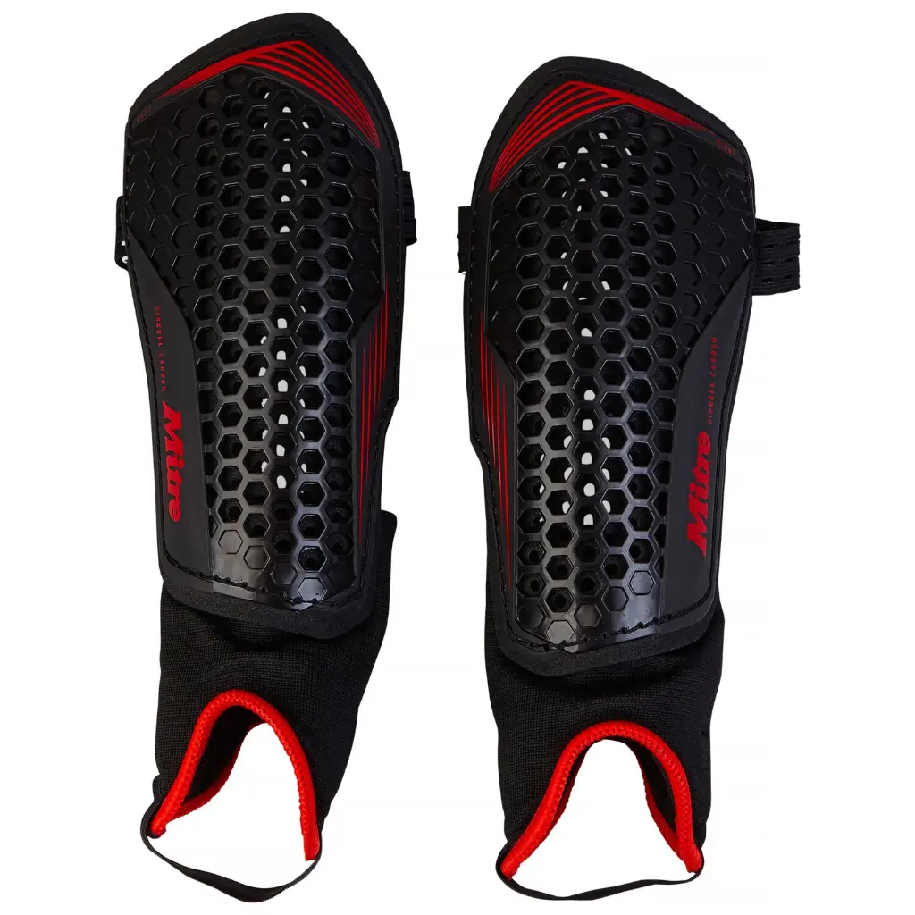 Mitre Aircell Carbon shin guards RedBlack.webp