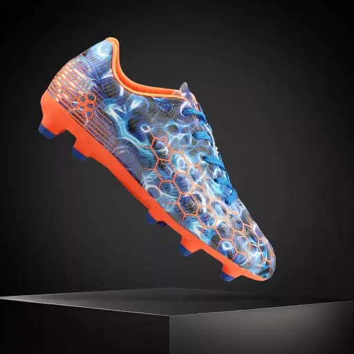 [FWOLYSBF2TO.5] Olympic Youth F2 Soccer Boots  Turquoise/Orange size 5